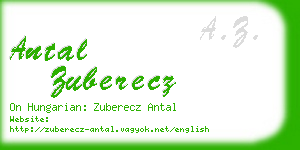 antal zuberecz business card